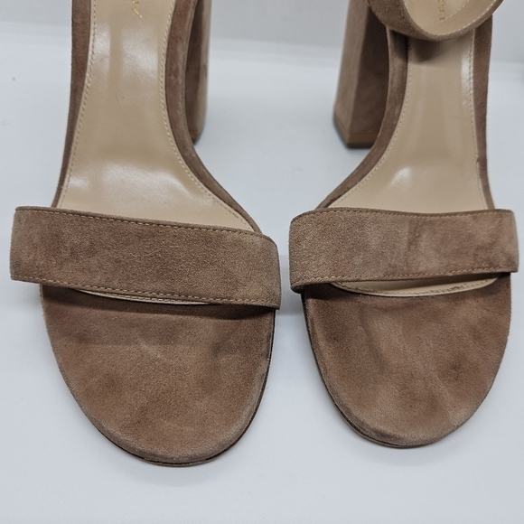 Gianvito Rossi Versilia 100 tan suede ankle strap sandals heels EU 39 - Picture 11 of 14